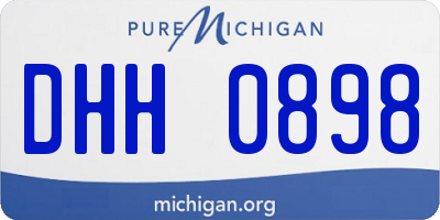 MI license plate DHH0898