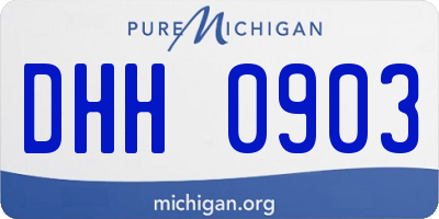 MI license plate DHH0903
