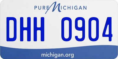 MI license plate DHH0904