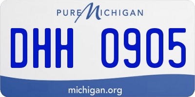 MI license plate DHH0905