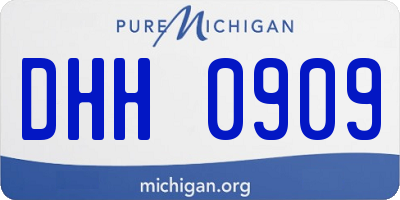 MI license plate DHH0909