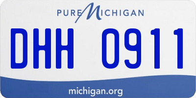MI license plate DHH0911