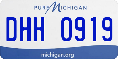MI license plate DHH0919