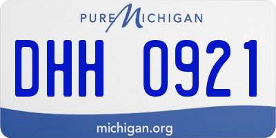 MI license plate DHH0921
