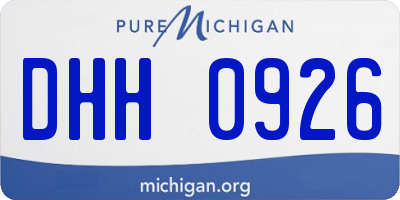 MI license plate DHH0926