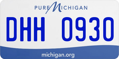 MI license plate DHH0930