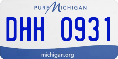 MI license plate DHH0931