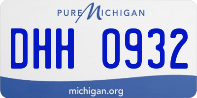 MI license plate DHH0932