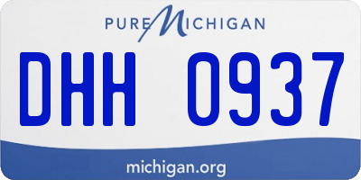MI license plate DHH0937