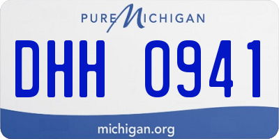 MI license plate DHH0941