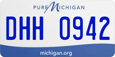 MI license plate DHH0942