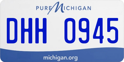 MI license plate DHH0945