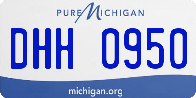 MI license plate DHH0950