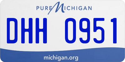 MI license plate DHH0951