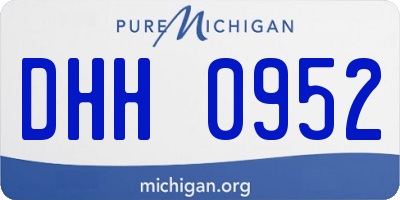 MI license plate DHH0952
