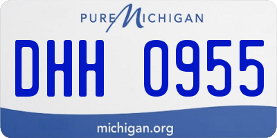 MI license plate DHH0955