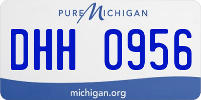 MI license plate DHH0956