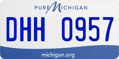 MI license plate DHH0957
