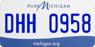 MI license plate DHH0958