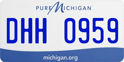 MI license plate DHH0959