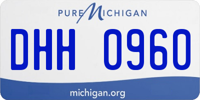 MI license plate DHH0960