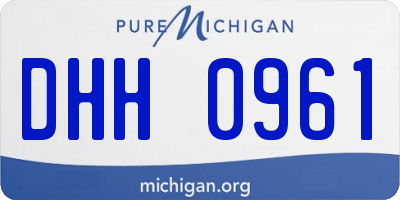 MI license plate DHH0961