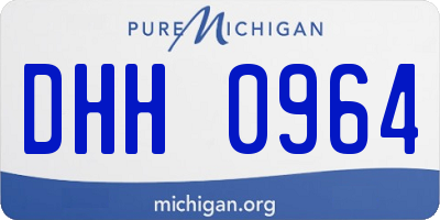 MI license plate DHH0964