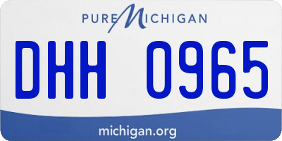 MI license plate DHH0965