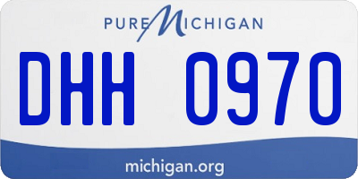 MI license plate DHH0970