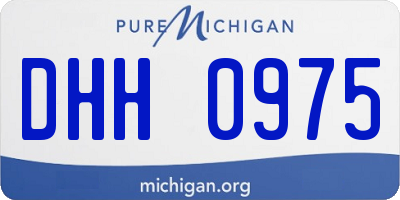 MI license plate DHH0975