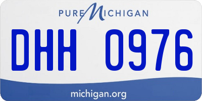 MI license plate DHH0976