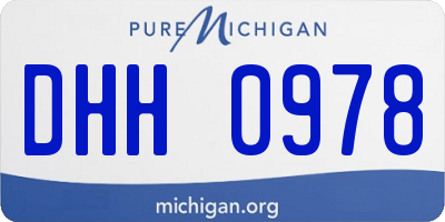 MI license plate DHH0978