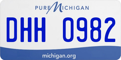 MI license plate DHH0982