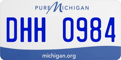 MI license plate DHH0984