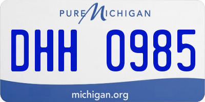 MI license plate DHH0985