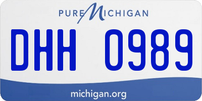 MI license plate DHH0989