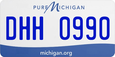 MI license plate DHH0990