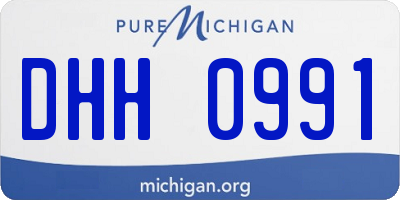 MI license plate DHH0991