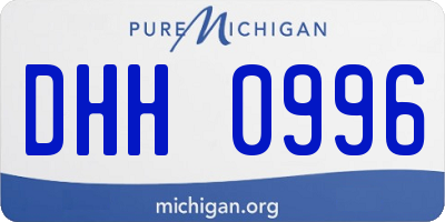 MI license plate DHH0996