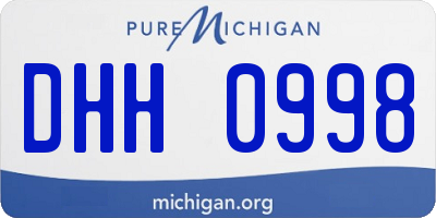 MI license plate DHH0998