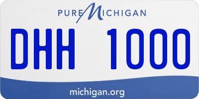 MI license plate DHH1000