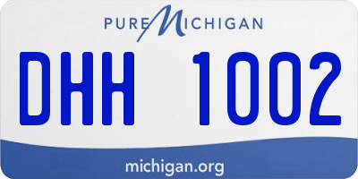 MI license plate DHH1002