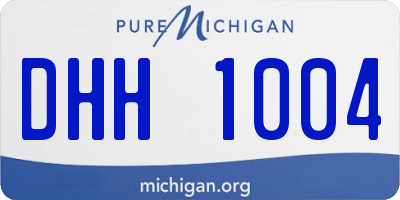 MI license plate DHH1004