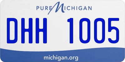 MI license plate DHH1005