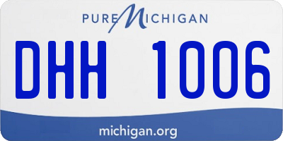 MI license plate DHH1006