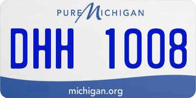 MI license plate DHH1008