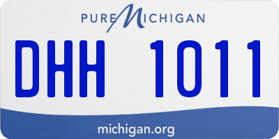 MI license plate DHH1011