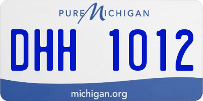 MI license plate DHH1012