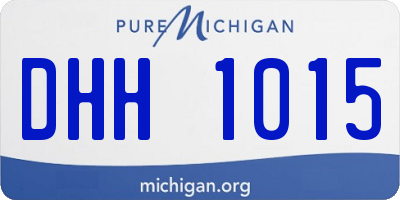MI license plate DHH1015