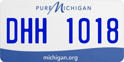 MI license plate DHH1018